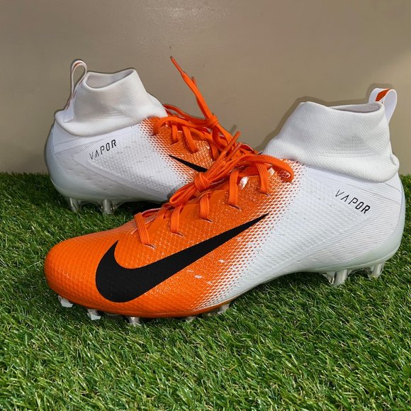 Nike Vapor Untouchable 3 White Orange Football Cleats AO3021-118 Mens 12.5 NEW - Picture 9 of 10